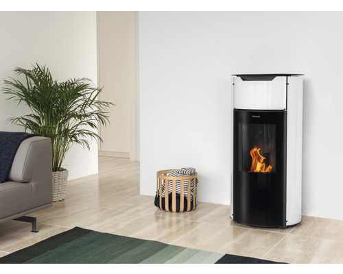 Pelletofen Aduro P1.4 Stahl schwarz/weiß 8 kW – Image 2