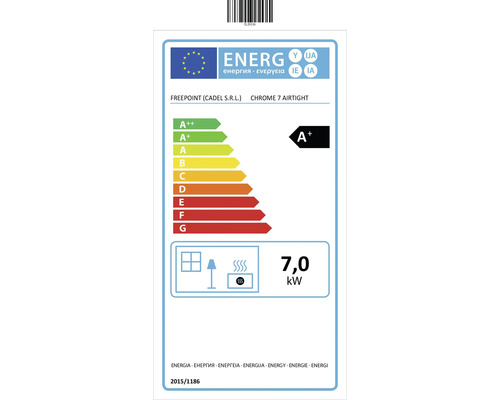 Pelletofen FreePoint Chrome 7 Stahl chrom 7 kW – Image 4