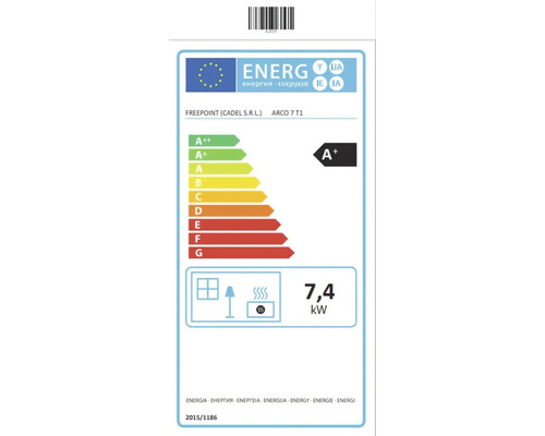 Pelletofen Firefix Acro 7 Stahl schwarz grau 7 kW – Image 3