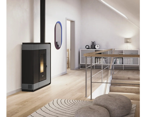 Pelletofen Firefix Acro 7 Stahl schwarz grau 7 kW – Image 2